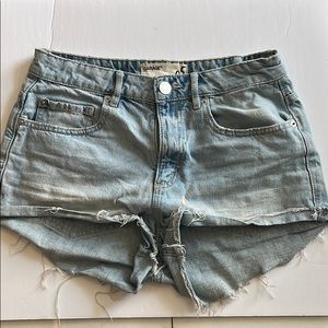 Garage High Raise Light Wash Cut Off Shorts Size 5
